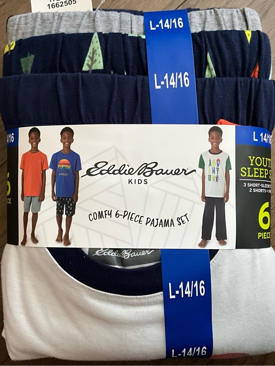 Eddie Bauer Other - 6 Pc Eddie Bauer Set Boys Pajama Shirt Pants Shorts Size 14-16
